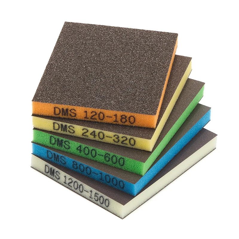 Kolorowa dwustronna gąbka szlifierska